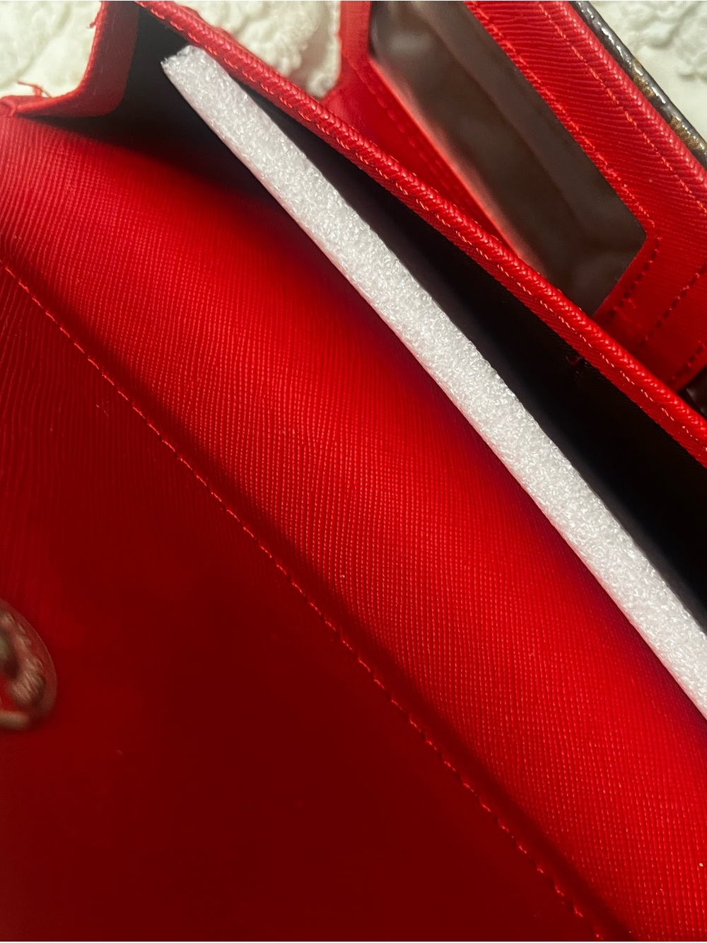 Source Unknown Brown Monogram Wallet with Red Trim and Gold Hardware - Picture 7 of 10
